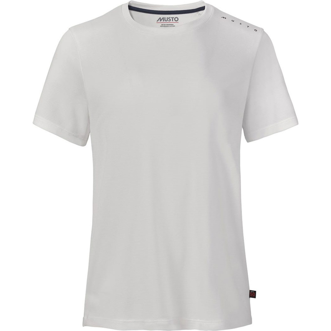 2026 Musto Da Donna Evo Crew Maglietta A Maniche Corte Con Protezione Solare 82444 - Platinum